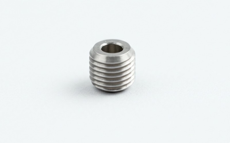 Titanium dental healing abutment close-up