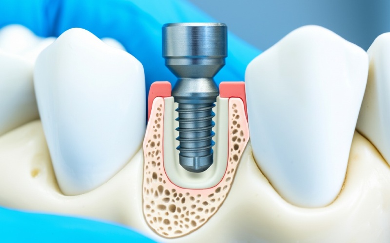 dental implant with impression coping
