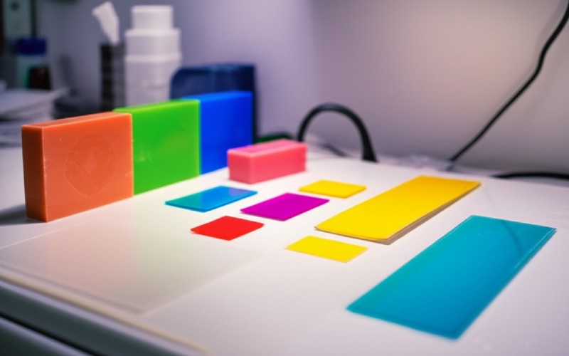 Assorted dental waxes in laboratory setting