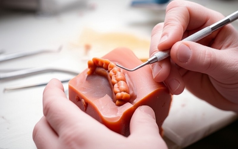 Dental wax carving technique demonstration