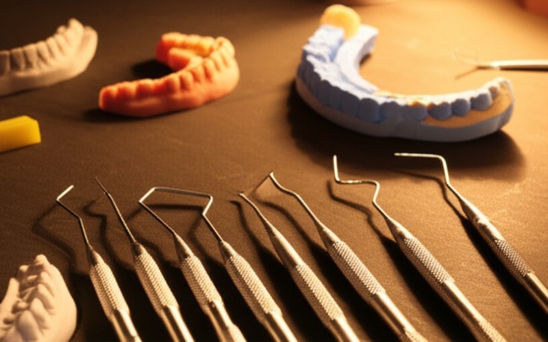 Dental wax sculpting tools and patterns