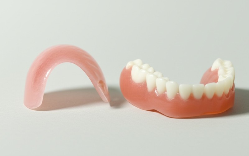 Flexible versus rigid denture materials