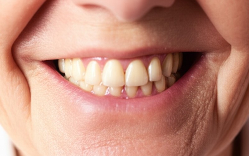 Natural smile with invisible denture clasps