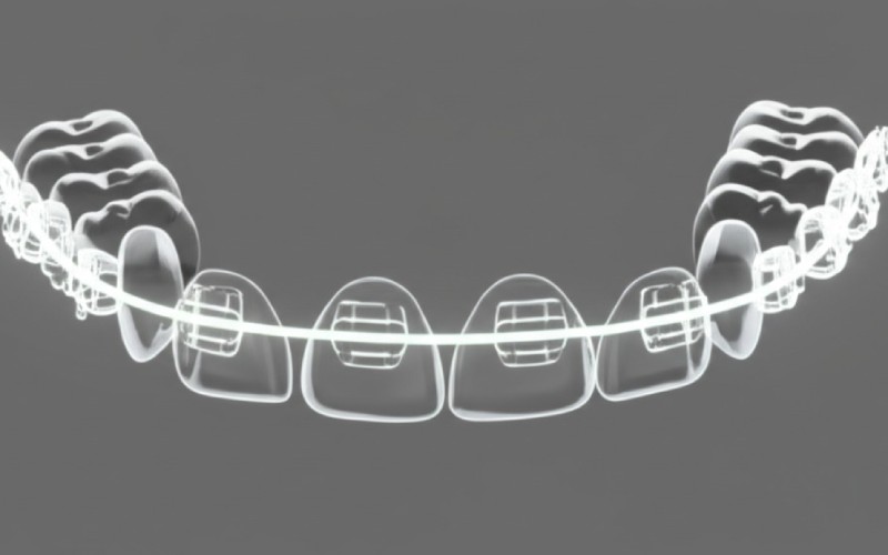 Abstract concept of teeth alignment