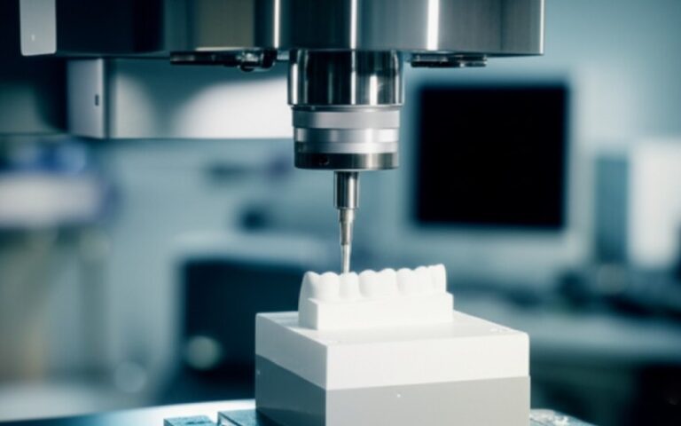 Dental lab milling a zirconia crown