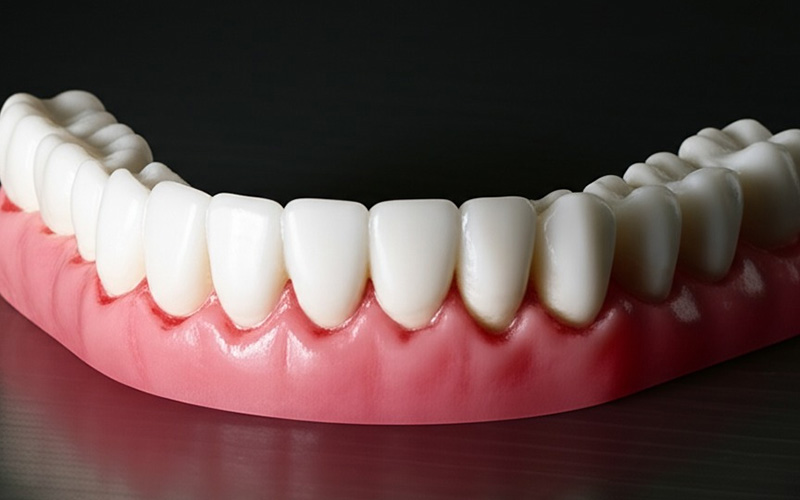 Dental model with unhealthy gums