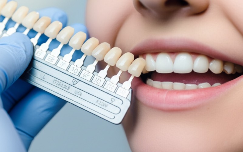 Dental shade guide matching teeth