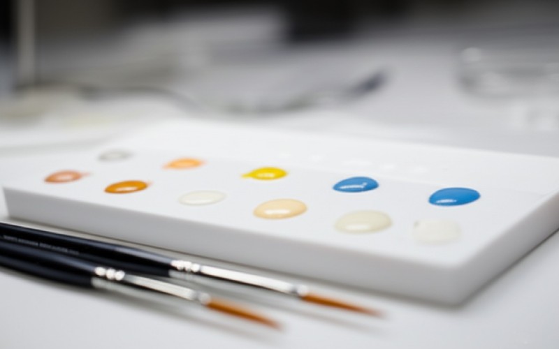 Dental staining palette and tools