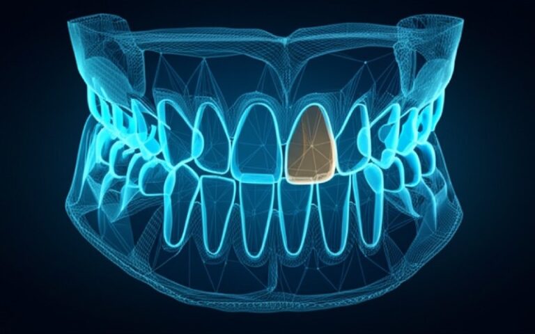 Holographic blueprint of a jawline