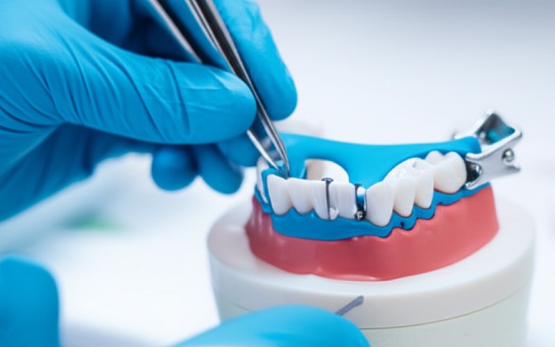 Placing a dental rubber dam