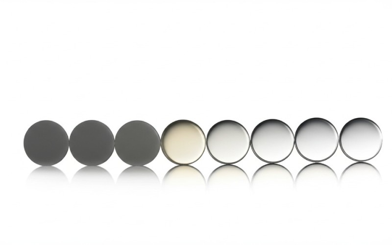 Zirconia discs showing different translucency