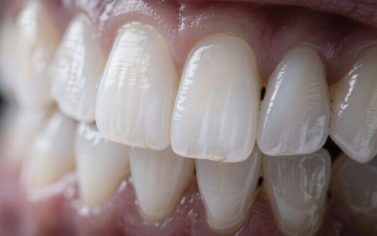 Des dents parfaites comme de la porcelaine