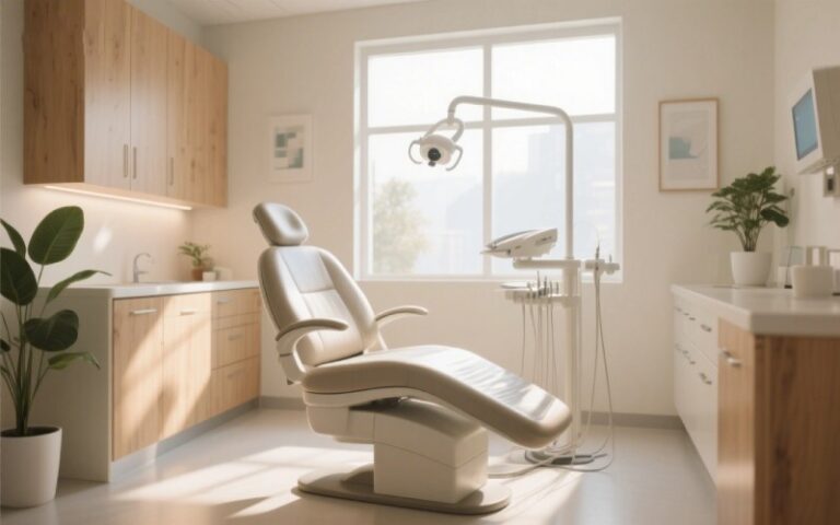 Modern, calm dental office interior
