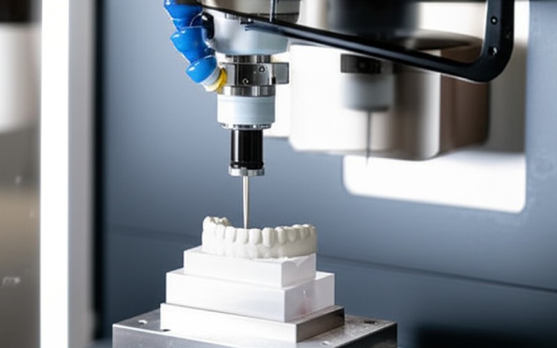 Brazo robótico que crea una prótesis sobre implantes dentales