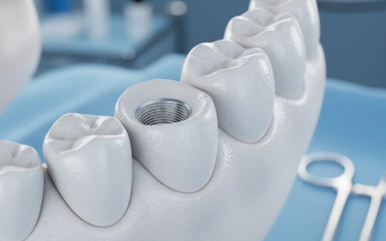 3D-model af en sund kæbeknogle klar til implantat