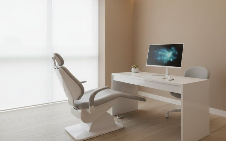 Calm and modern dental consultation room