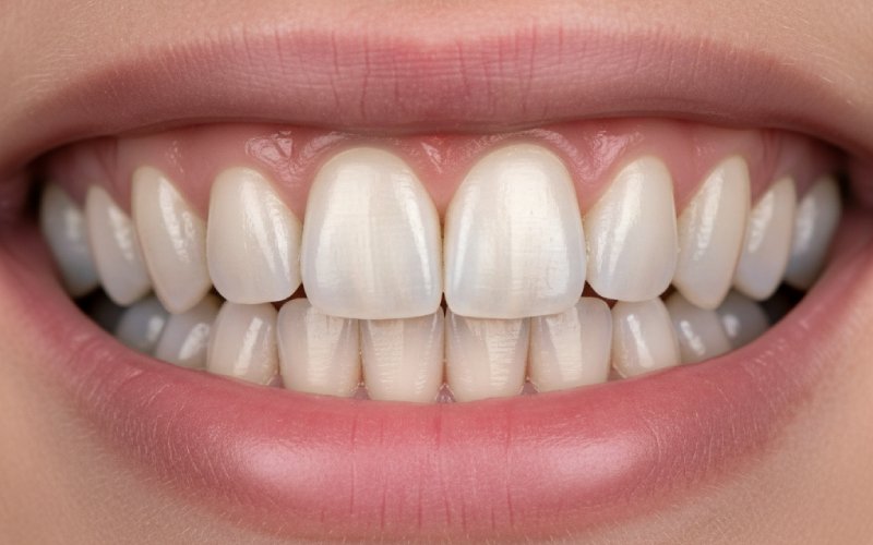 Close-up view of a seamless dental implant