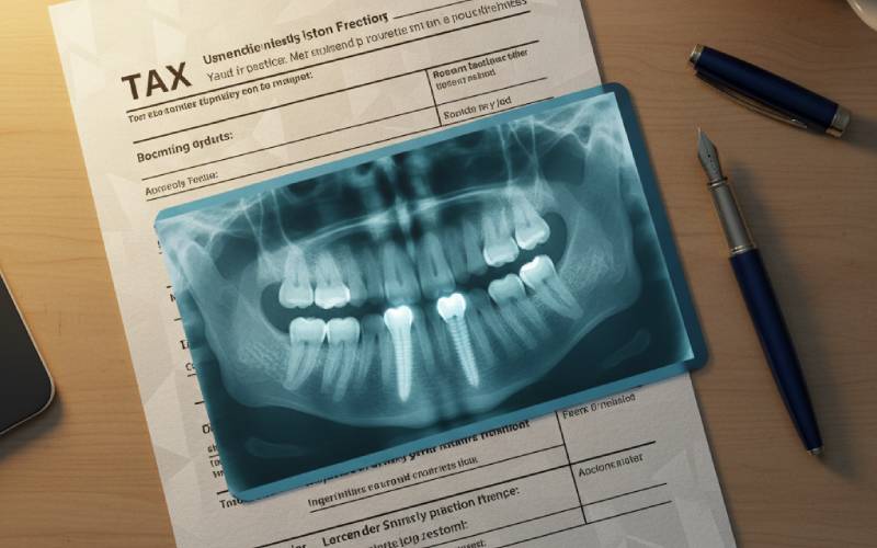 Dental X-ray on a tax form