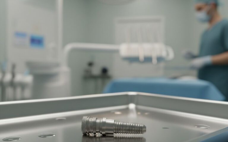 Tandimplantat forberedt til operation