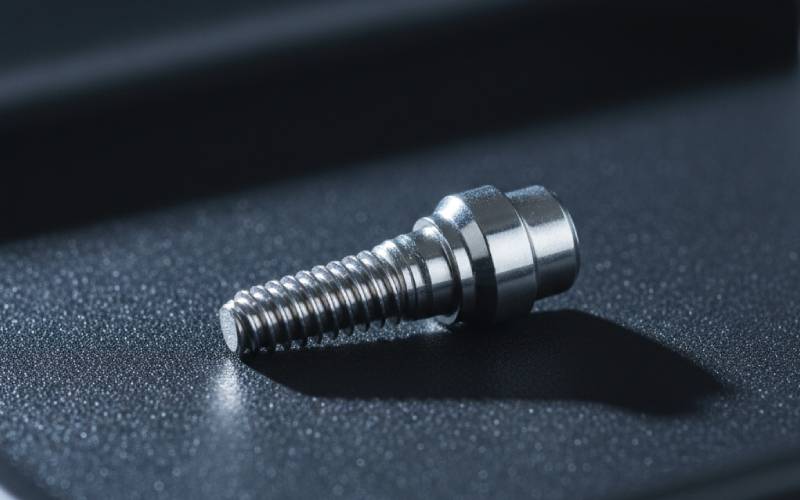 Macro photo of a dental implant