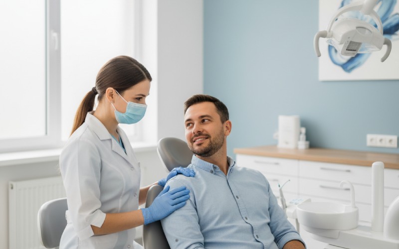 calm dental care scene