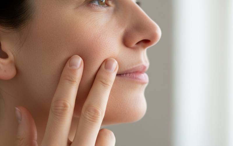 gentle cheek massage for numbness