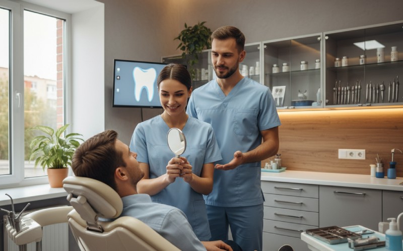 patient relaxed in dental chair